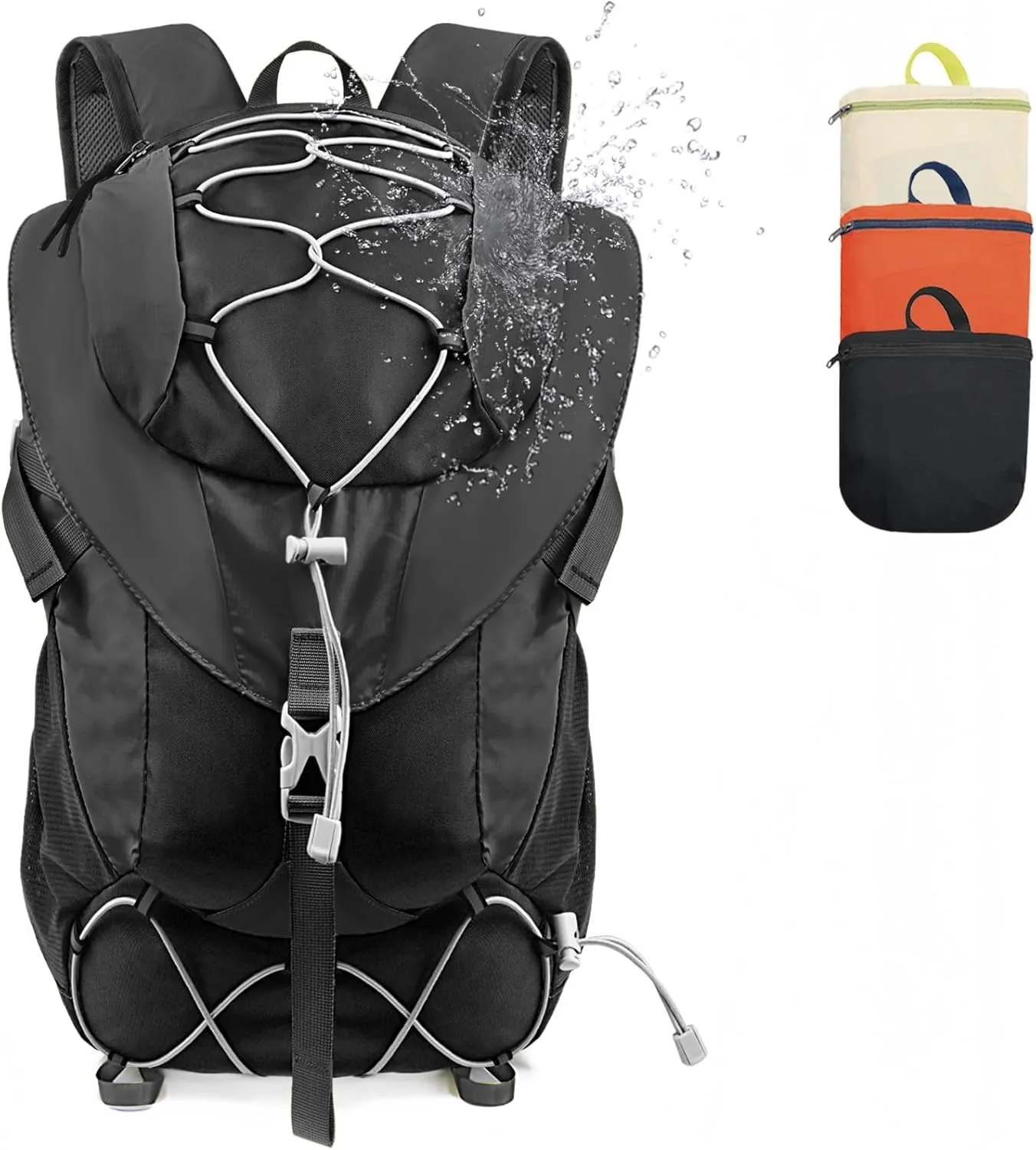 Seektop 20L Waterproof Hiking Backpack - Lightweight Daypack with 8 Pockets & Wet-Dry Compartment for Women Men Outdoor Adventures