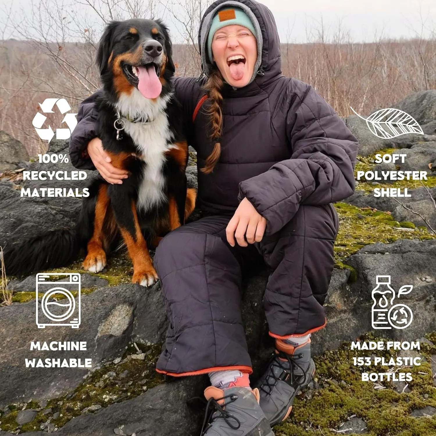 Selk'bag Lite Wearable Sleeping Bag - Outdoor and Indoor Sleeping Bags for Camping, Hiking, Travel, and Backpacking w/ Stuff Sack - Lightweight Sleeping Bag Suit - Temp Rating 48-55 degrees F