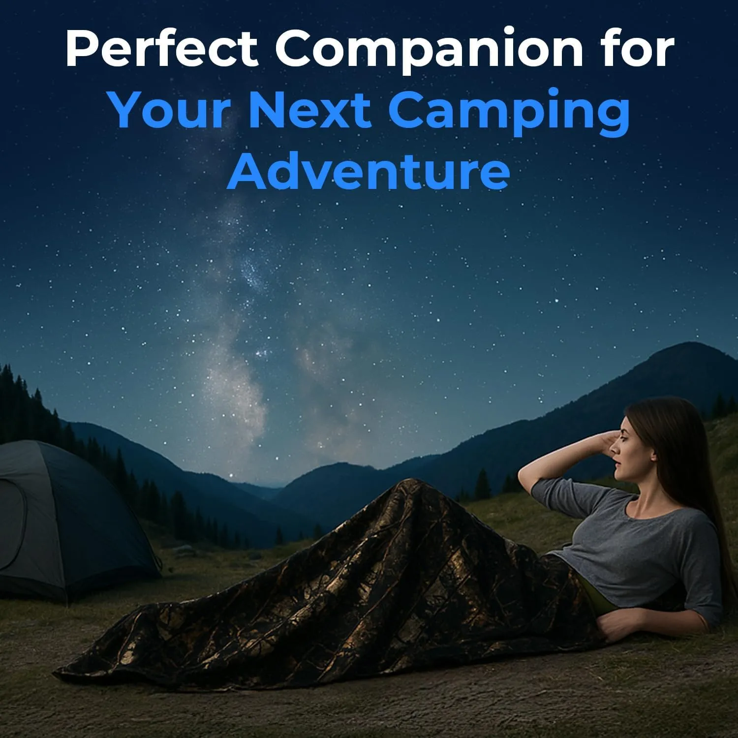 SereneLife Mummy Sleeping Bag – Lightweight, Warm & Waterproof for Winter & Cold Weather, 5-10°F Insulation, Smooth-Glide Zipper, Compact Compression Bag, Travel Pillow, Used for Camping & Backpacking