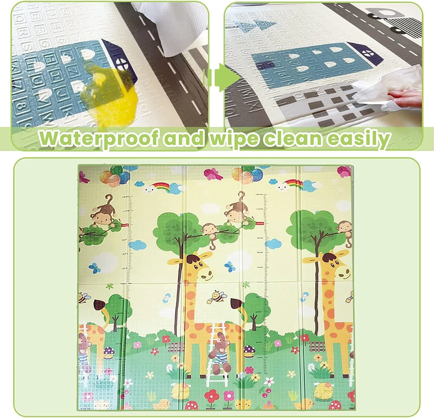 Shining Playmat Foldable King Size Reversible 200x180cm