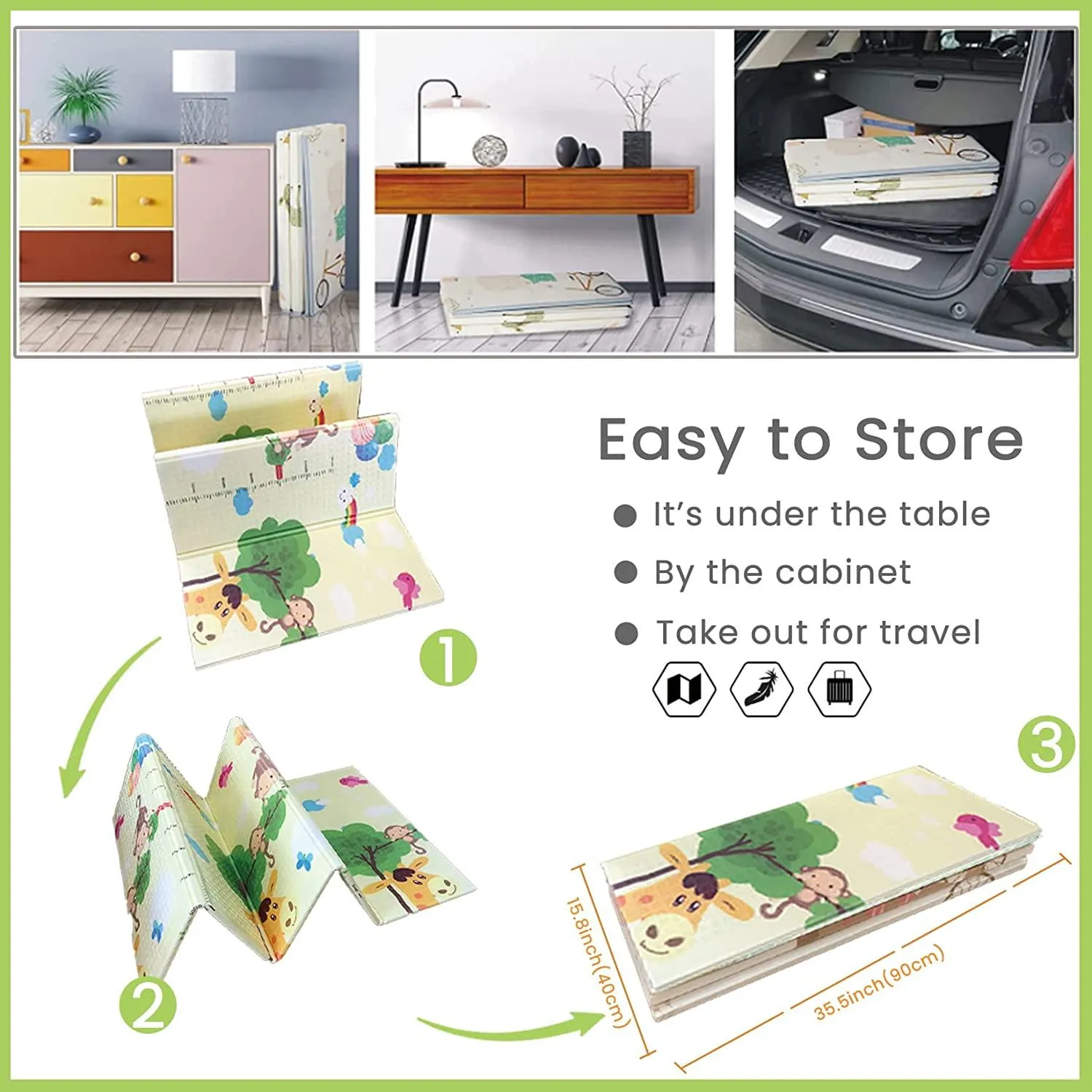 Shining Playmat Foldable King Size Reversible 200x180cm