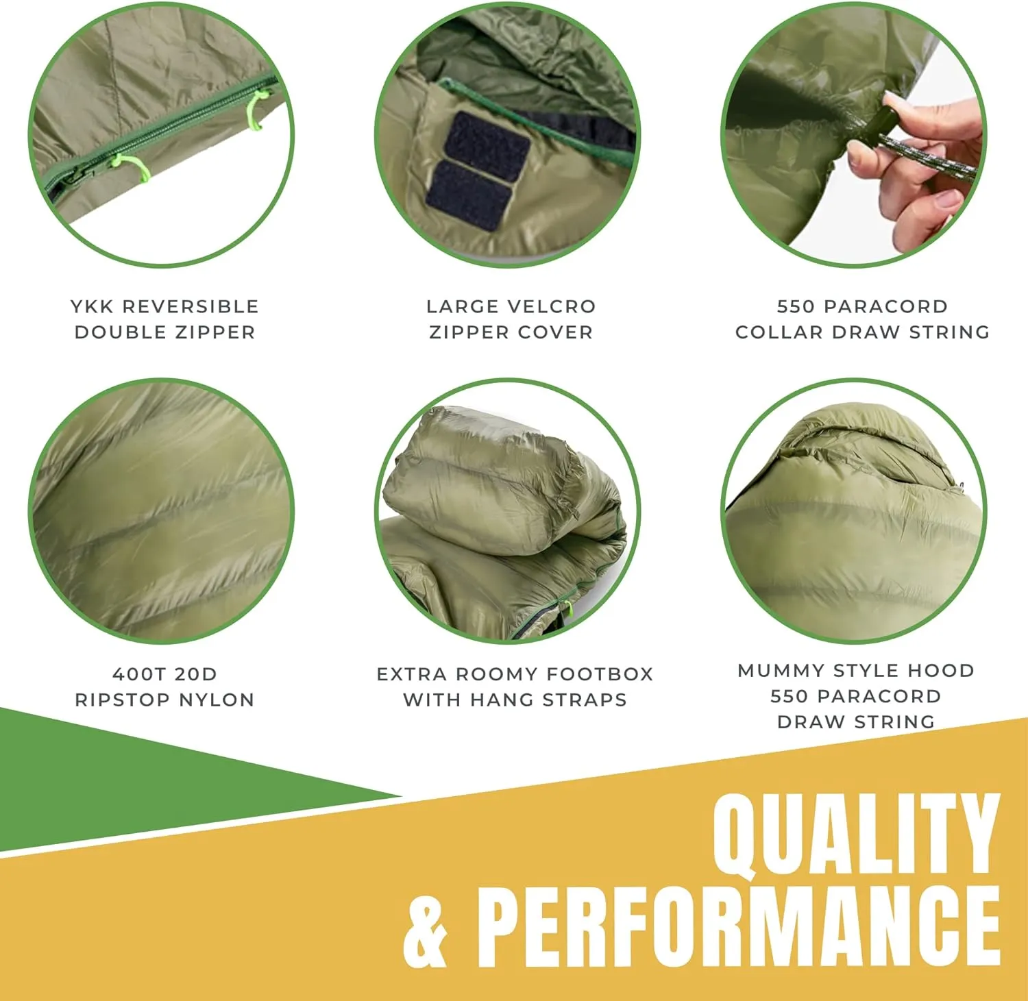 SIERRA RUCK 650 Down Sleeping Bag, Lightweight Pack for Hiking, Backpacking, Trekking and 4 Season Camping