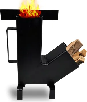 Simond Store - Rocket Stove - Portable Wood Camping Stove Kit with Big Fuel Chamber and FREE Carrying Bag