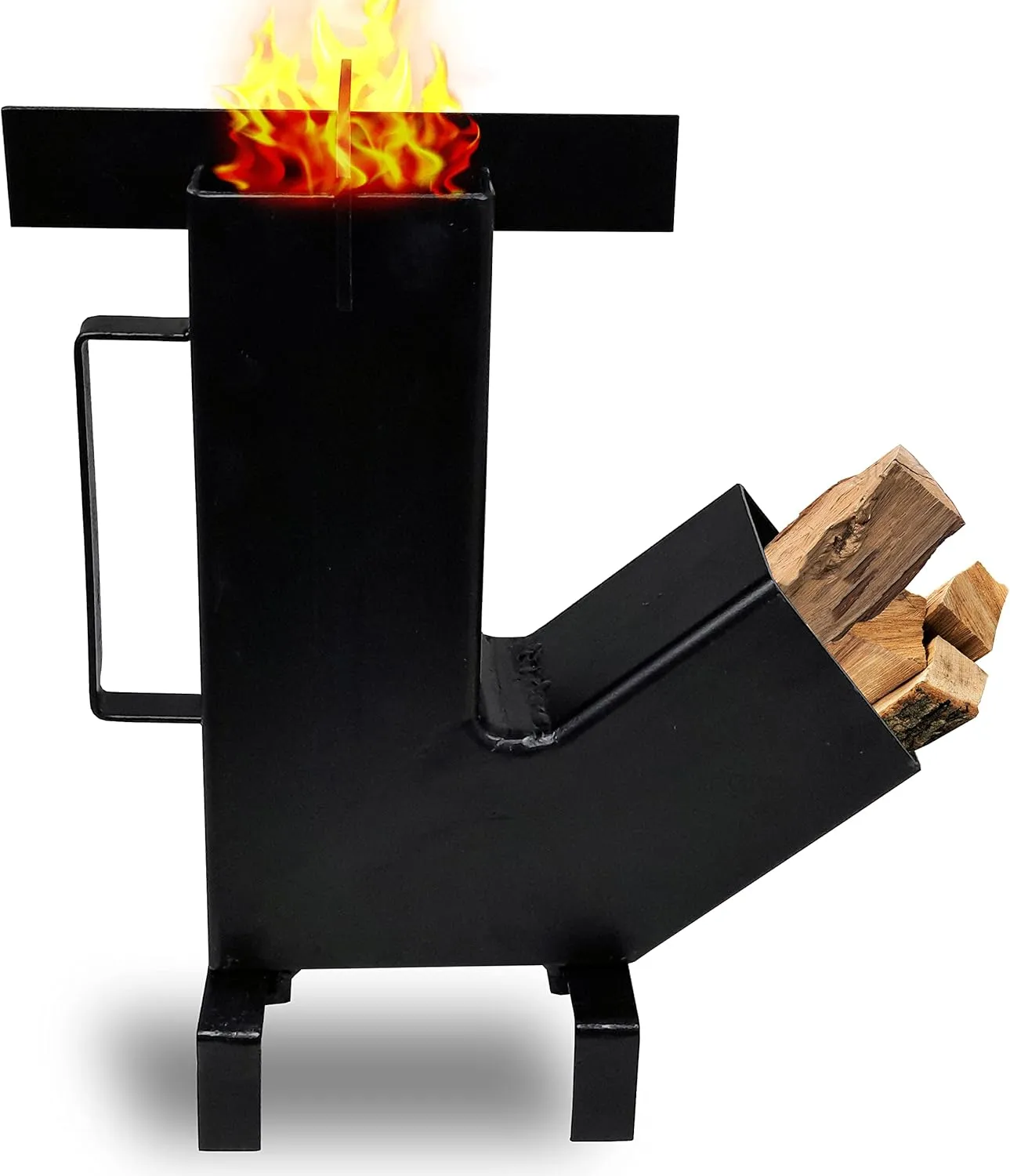 Simond Store - Rocket Stove - Portable Wood Camping Stove Kit with Big Fuel Chamber and FREE Carrying Bag