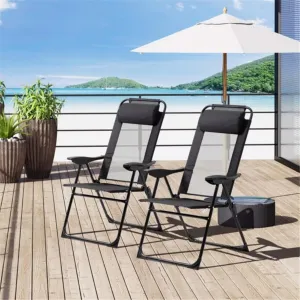 Single Beach Chair Outdoor Leisure Chair Folding Chair Camping Chair Reclining Chair Outdoor Scenery Chair, Suitable for Outdoor Camping
