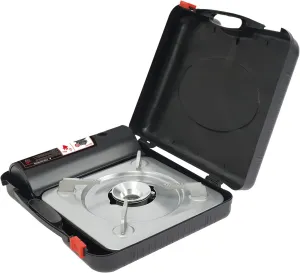 Single Burner Butane Stove, Portable Butane Camping Stove with Carry Case, Mini Gas Stove Camp Stove for Outdoor Cooking, Tailgating, Hiking, Backpacking (Black)