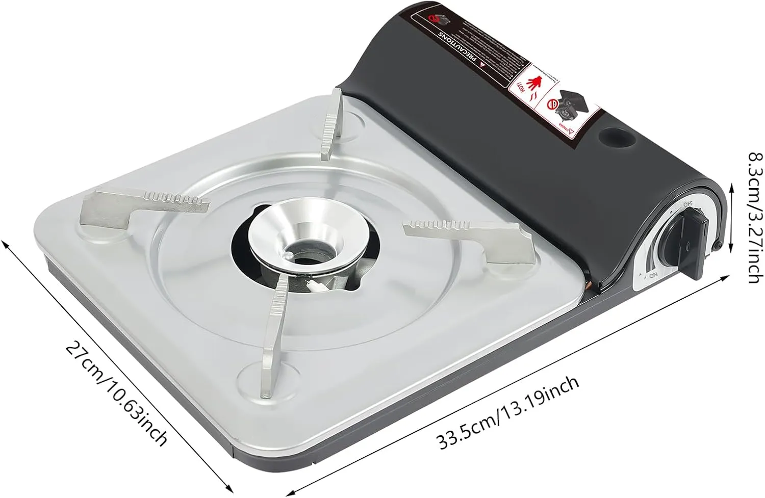 Single Burner Butane Stove, Portable Butane Camping Stove with Carry Case, Mini Gas Stove Camp Stove for Outdoor Cooking, Tailgating, Hiking, Backpacking (Black)
