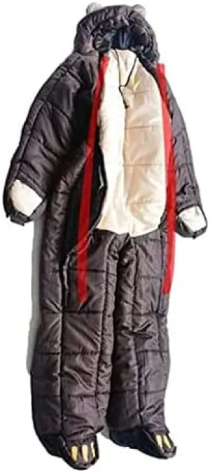 Single Sleeping Bag Lightweight Mummy Double Zipper Adult Sleeping Bag with Arm Legs, Outdoor Adventure & Survival Essentials,XL