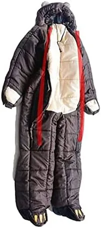 Single Sleeping Bag Lightweight Mummy Double Zipper Adult Sleeping Bag with Arm Legs, Outdoor Adventure & Survival Essentials,XL