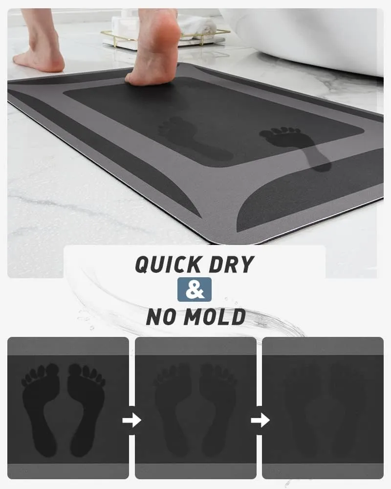 SIXHOME-Bath Mat Rug-Quick Dry Absorbent Rubber Backed Bathroom Mat Thin Bathroom Rugs Fit Under Door-Bath Mats for Floor Mat in Front of Sink-Shower Rug for Bathroom 24“X48“
