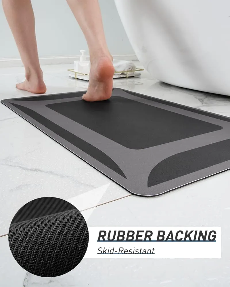 SIXHOME-Bath Mat Rug-Quick Dry Absorbent Rubber Backed Bathroom Mat Thin Bathroom Rugs Fit Under Door-Bath Mats for Floor Mat in Front of Sink-Shower Rug for Bathroom 24“X48“