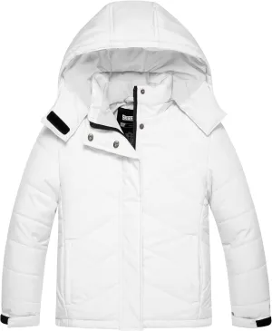 Skieer Girls' Waterproof Ski Jacket Warm Windproof Snow Winter Coat