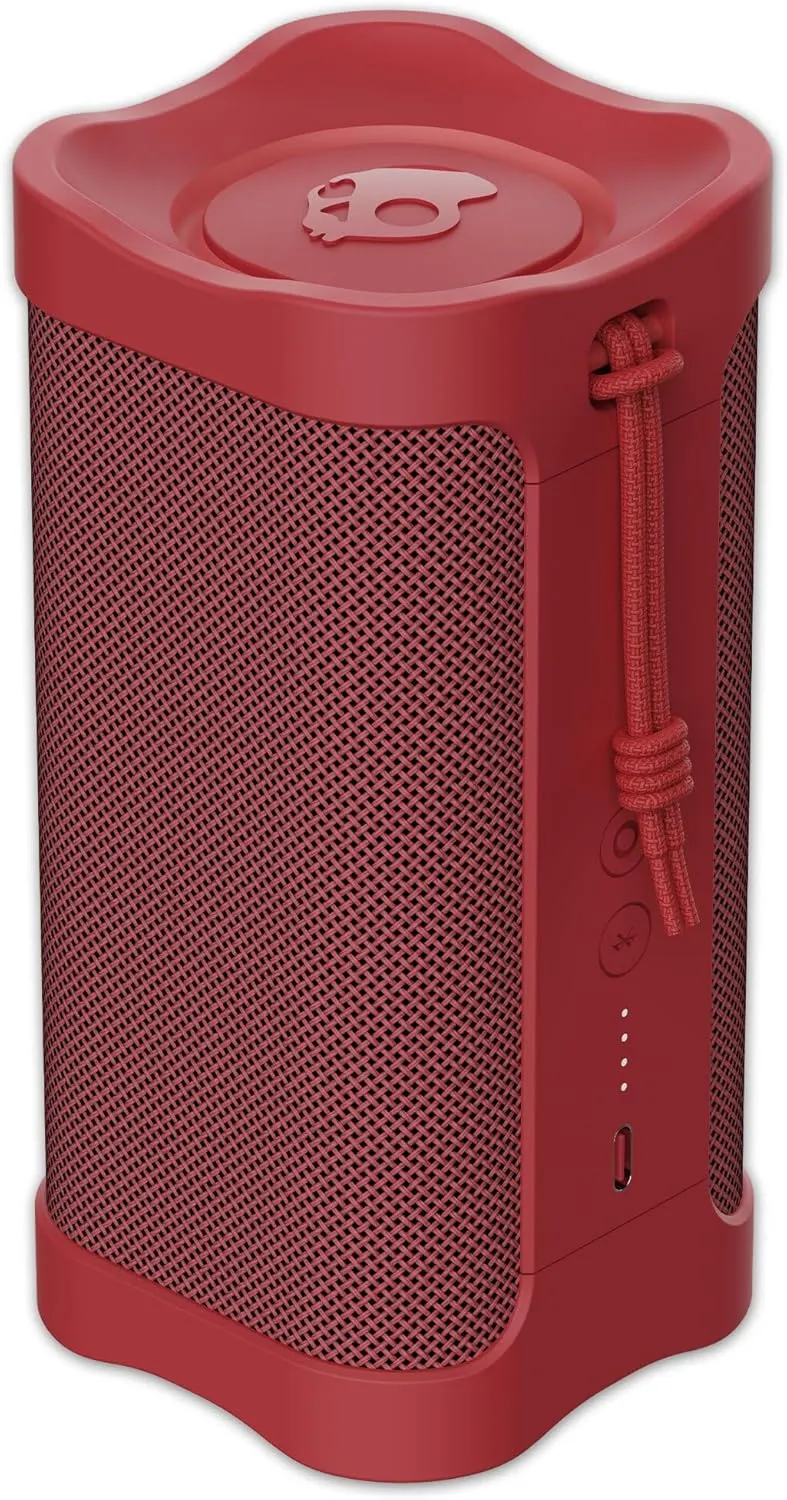 Skullcandy Terrain Wireless Bluetooth Speaker - IPX7 Waterproof Portable Speaker with Dual Custom Passive Radiators, 14 Hour Battery, Nylon Wrist Wrap, & True Wireless Stereo