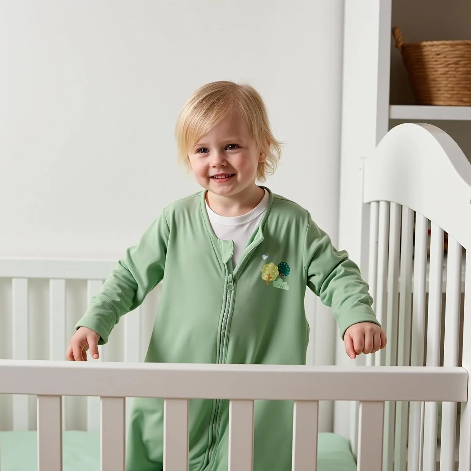 Sleep Sack With Sleeves 18-24 Months - 100% Cotton Baby Sleep Sack with 2-Way Zipper - 0.5 Tog Wearable Blanket Baby - Lightweight Baby Sleep Sack for Boy Girl