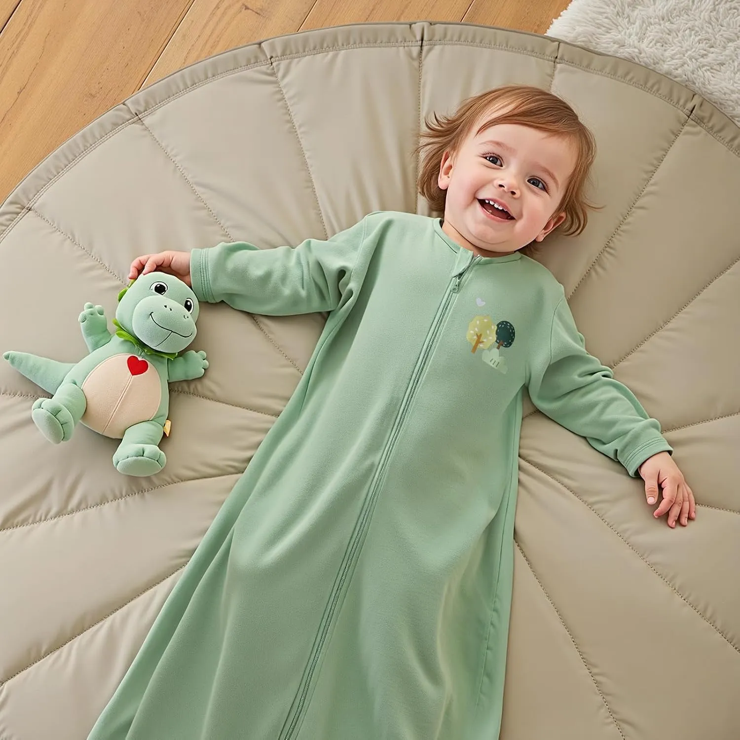 Sleep Sack With Sleeves 18-24 Months - 100% Cotton Baby Sleep Sack with 2-Way Zipper - 0.5 Tog Wearable Blanket Baby - Lightweight Baby Sleep Sack for Boy Girl