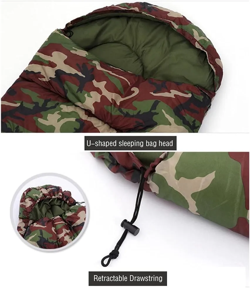 Sleeping Bag for Adults, Envelope Compact Outdoor Sleeping Bags, with Compression Sack, for Adults & Kids -Indoor & Outdoor, Camping, Backpacking, Hiking