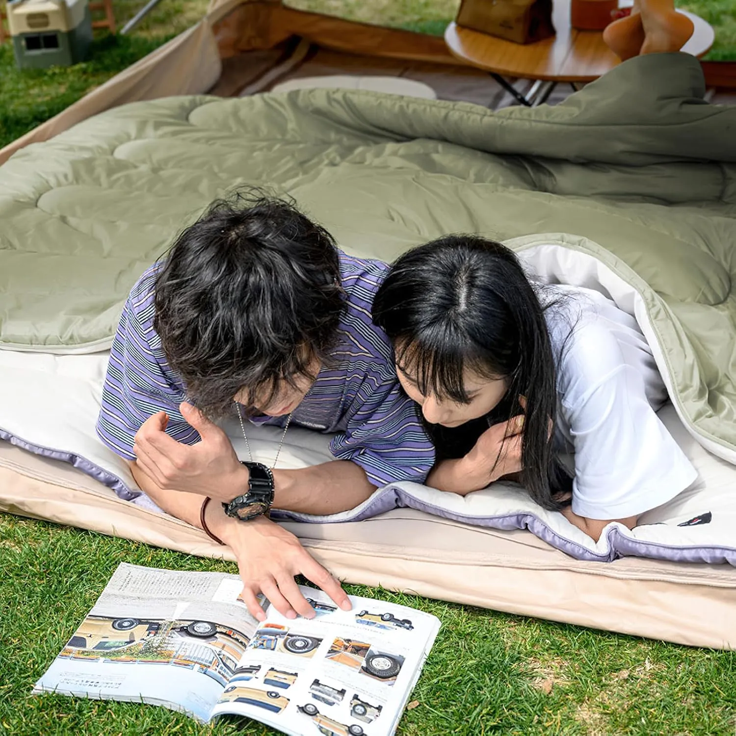 Sleeping Bag, Lightweight & Waterproof with Portable Compression Sack,3-4 Seasons Warm Cold Weather Hiking Camping Indoor Outdoor Use for Warm Camping Hiking Outdoor Travel
