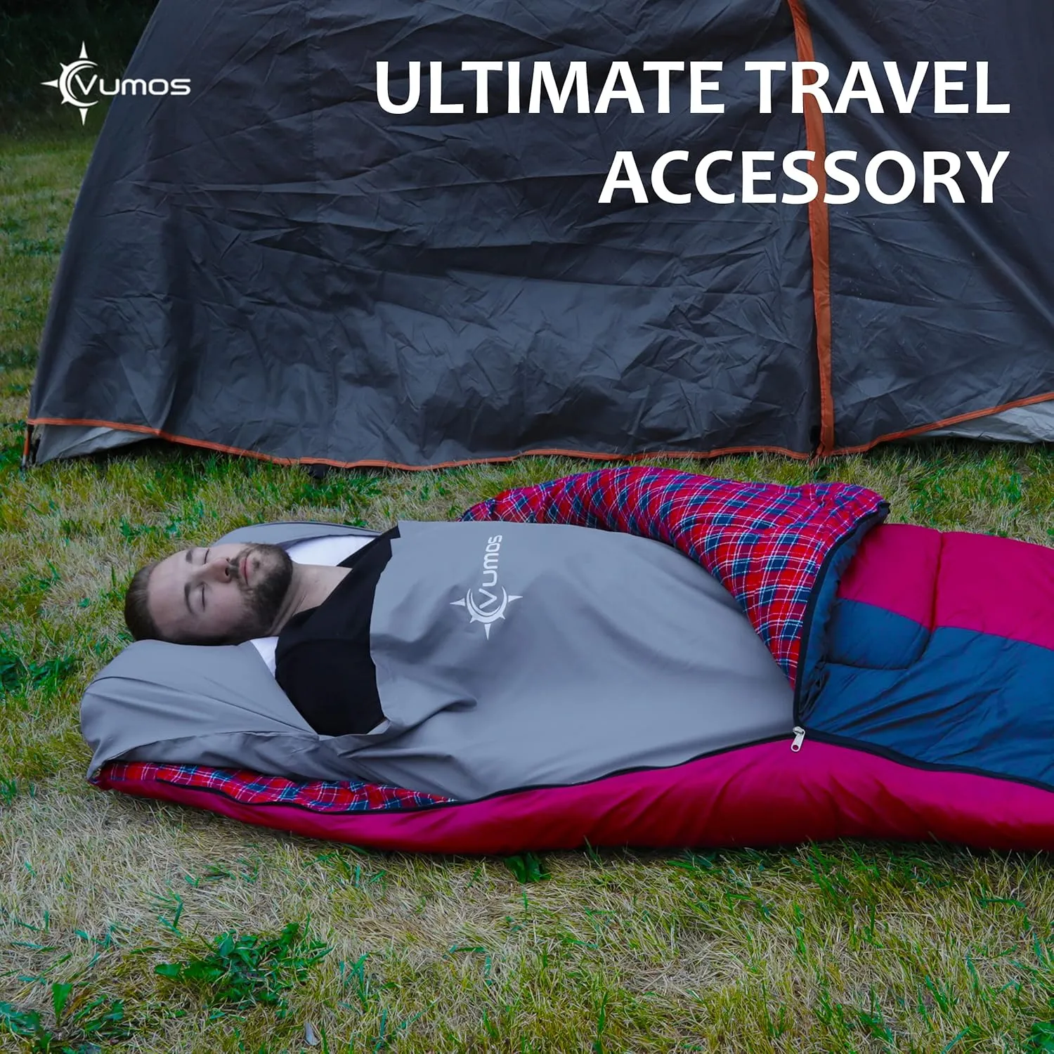 Sleeping Bag Liner and Camping Sheet – Silk Like Material for Travel - Has Full Length Zipper