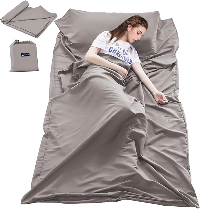 Sleeping Bag Liner Camping Sheets Travel Sheets for Hotel Lightweight Hotel Sheet Compact Sleep Bag Sack Breathable Travel Sleeping Bag for Hotels Camping Youth Picnic Adult Compact Sacks