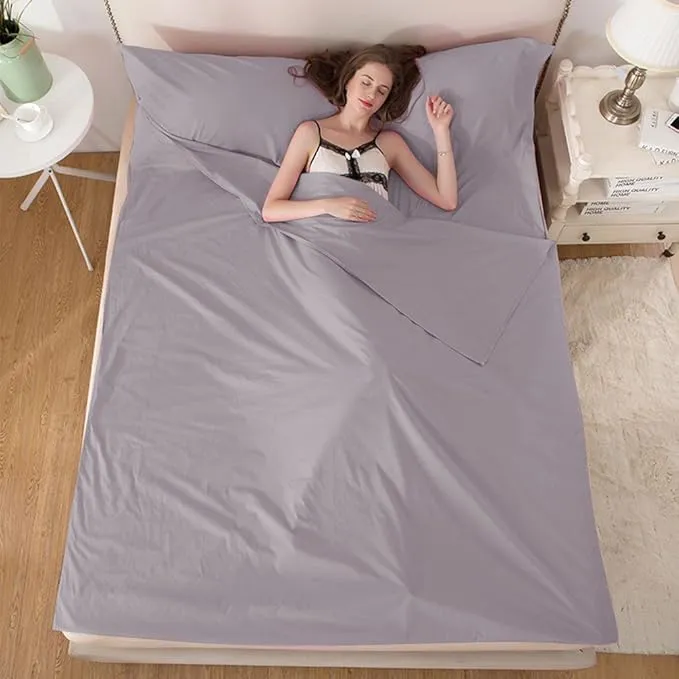 Sleeping Bag Liner Camping Sheets Travel Sheets for Hotel Lightweight Hotel Sheet Compact Sleep Bag Sack Breathable Travel Sleeping Bag for Hotels Camping Youth Picnic Adult Compact Sacks