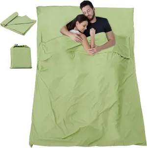 Sleeping Bag Liner - Lightweight, Compact & Portable Adult Sleeping Bag Liner,Lightweight Travel Sheet for Hotels & Traveling, Suitable for All Seasons, Camping, Backpacking, Hiking