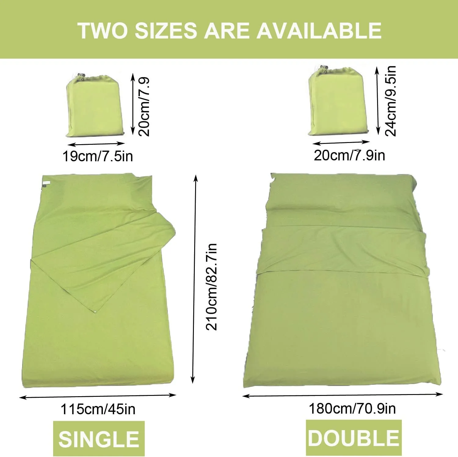Sleeping Bag Liner Portable Travel Camping Sheets Lightweight and Compact Sleeping Sack Sheets for Adults Comfortable Liners for Traveling Hotel Camping Picnic Hostels Backpacking