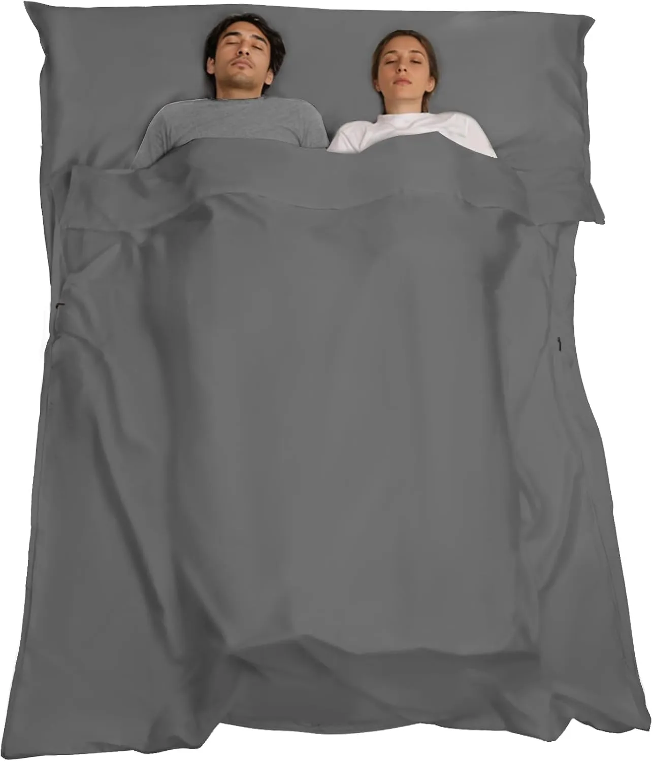 Sleeping Bag Liner,Long Staple Cotton, Adult Sleep Sack & Travel Sheets,Travel Sleep Sack for Backpacking, Hotels & Hostels Lightweight Travel Sheet Camping Sheets,Has Full Length Zipper