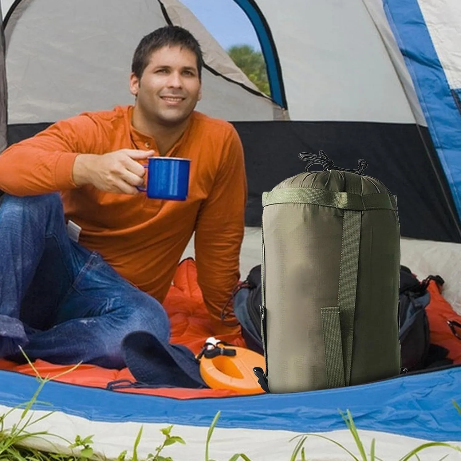 Sleeping Bag Storage - Multipurpose Compression Sack, Travel Storage Carrier | Lightweight Camping Storage Bag, Compression Sleeping Bag, Travel Cover