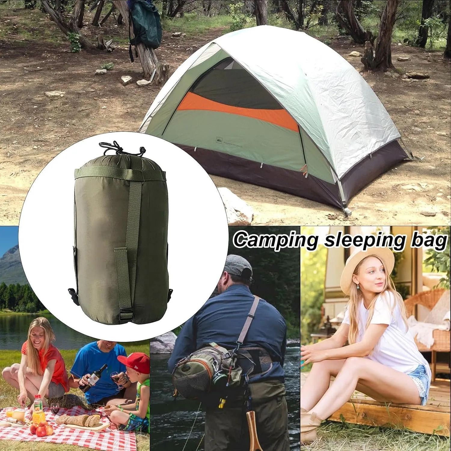 Sleeping Bag Storage - Multipurpose Compression Sack, Travel Storage Carrier | Lightweight Camping Storage Bag, Compression Sleeping Bag, Travel Cover
