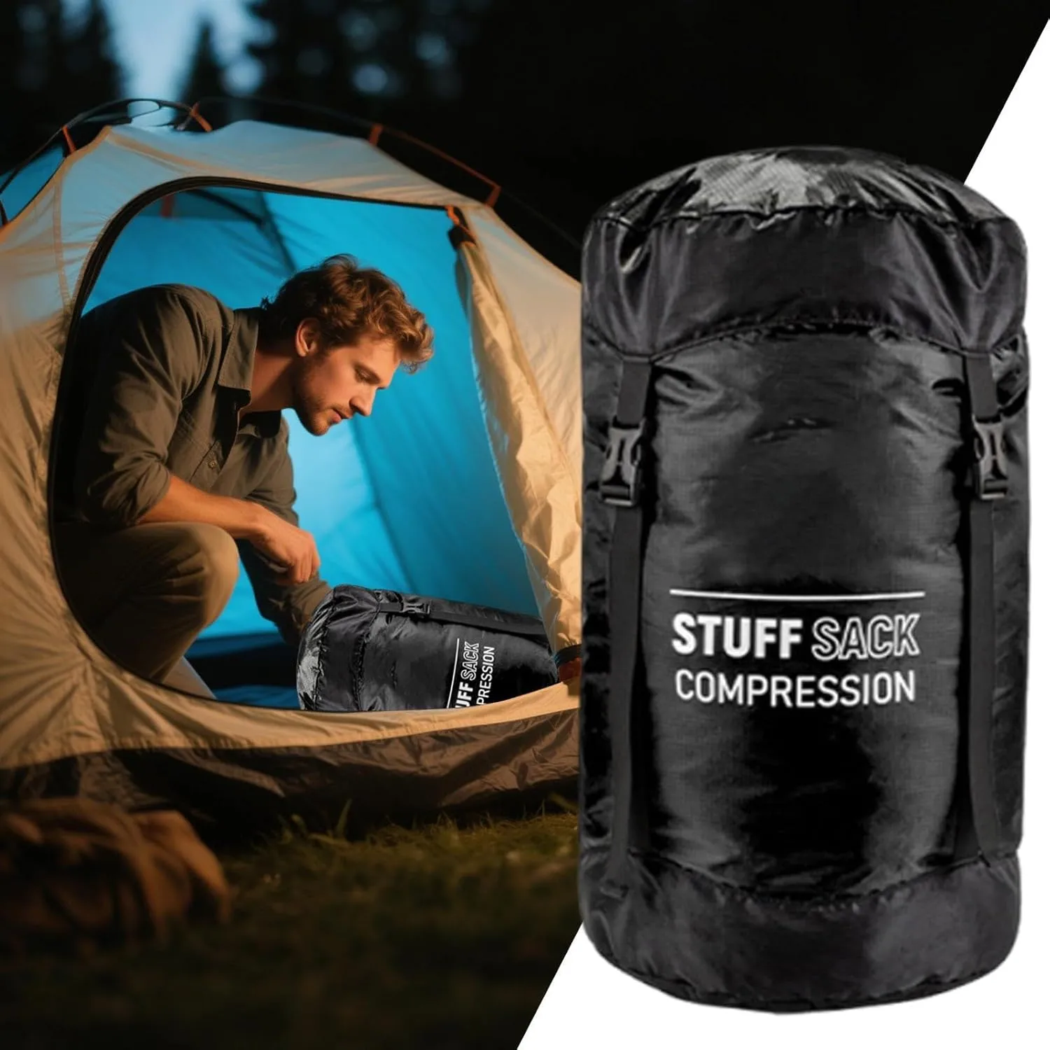 Sleeping Bag Stuff Sack - Quick-Dry Stuff Sacks for Backpacking | Lightweight Multifunctional Outdoor Gear Reusable Hiking Supplies for Adventures Travel Hiking Camping