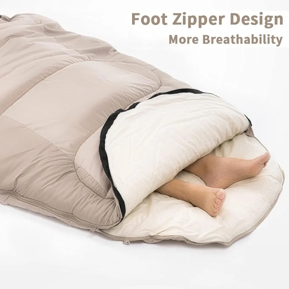 Sleeping Bag, Ultra Warm & Lightweight Sleeping Bags for Adults, with Zippered Holes for Arms and Feet, Envelope Sleeping Bags 200cm95cm, for Camping, Backpacking, Hiking