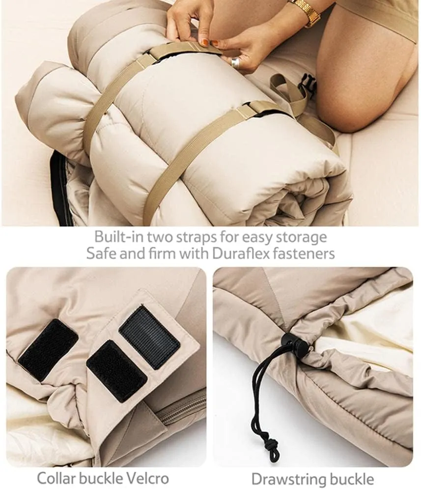 Sleeping Bag, Ultra Warm & Lightweight Sleeping Bags for Adults, with Zippered Holes for Arms and Feet, Envelope Sleeping Bags 200cm95cm, for Camping, Backpacking, Hiking
