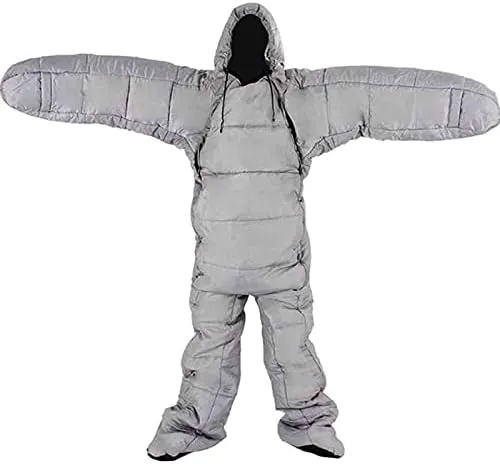 Sleeping Bag Wearable Lightweight Waterproof Sleeping Bags with Zippered Holes for Arms and Feet for Camping Hiking Outdoors Lightweight Sleeping Bag