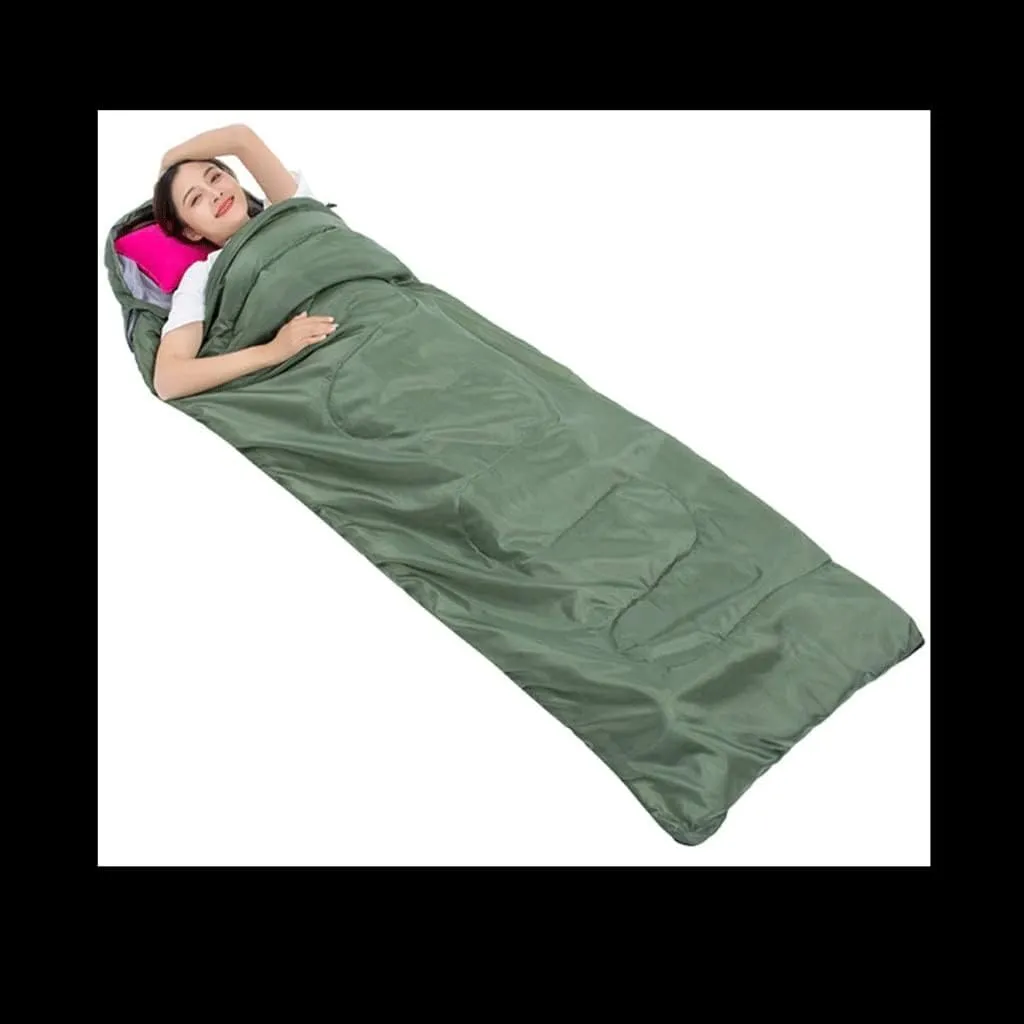 Sleeping Bag with Compression Sack, Envelope Portable and Lightweight for 3-4 Season Camping, Hiking, Traveling, Backpacking and Outdoor Activities (Single)