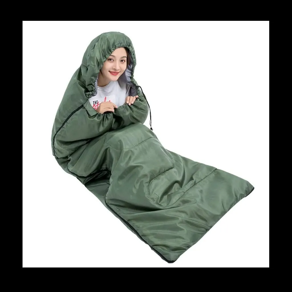 Sleeping Bag with Compression Sack, Envelope Portable and Lightweight for 3-4 Season Camping, Hiking, Traveling, Backpacking and Outdoor Activities (Single)