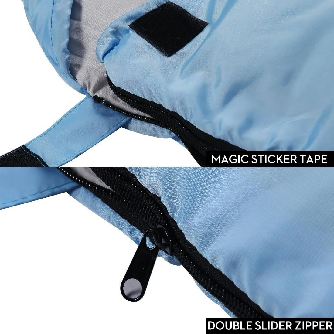 Sleeping Bag,3-4 Seasons Warm Cold Weather Lightweight, Portable, Waterproof Sleeping Bag with Compression Sack for Adults & Kids - Indoor & Outdoor: Camping, Backpacking, Hiking