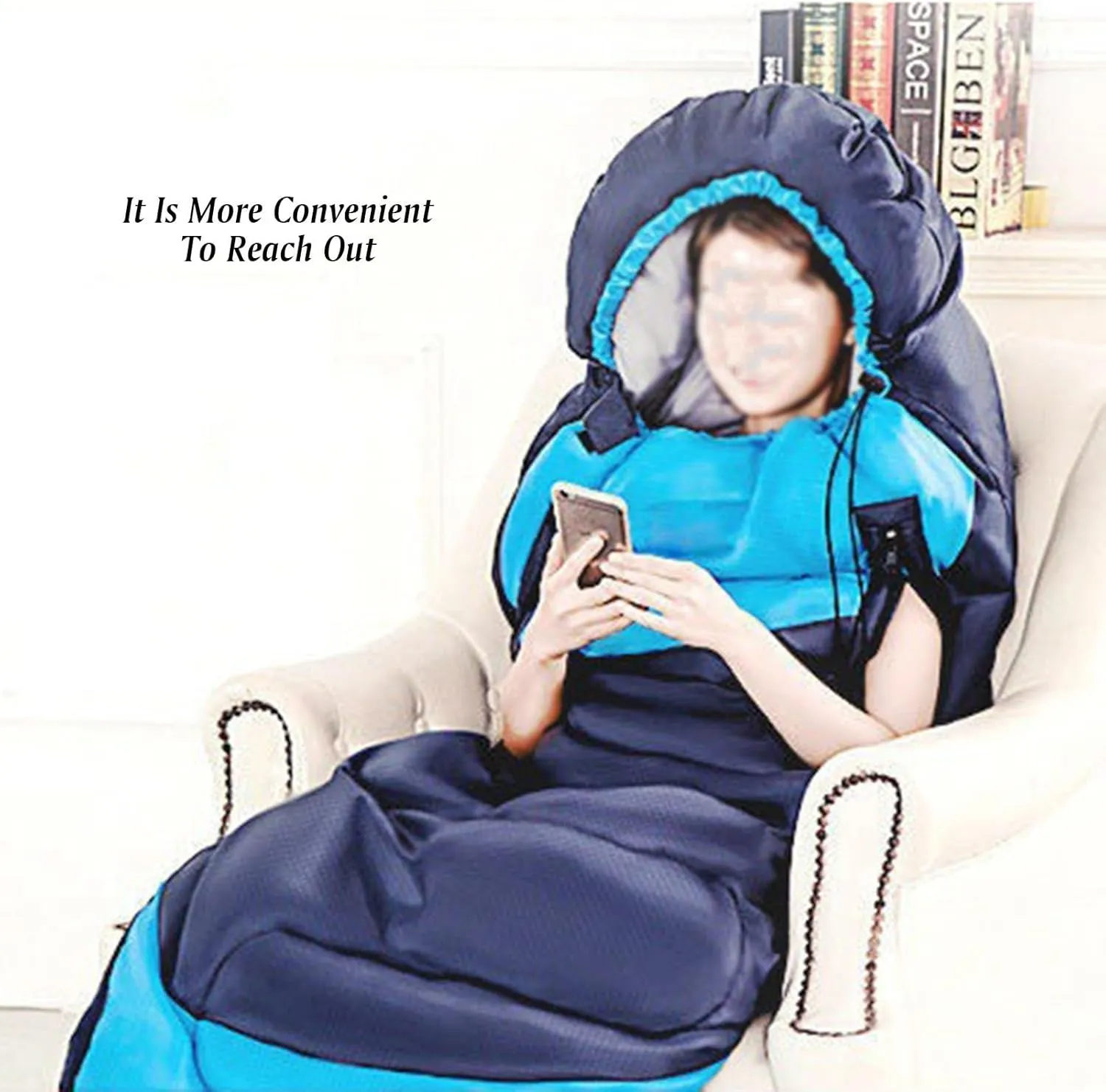 Sleeping Bags for Adults, Travel Sleeping Bag Lightweight Wearable Sleeping Bags with Arm Holes and Pillow, Double Person Camping Gear for Cold Weather Hiking Family 4 Seasons