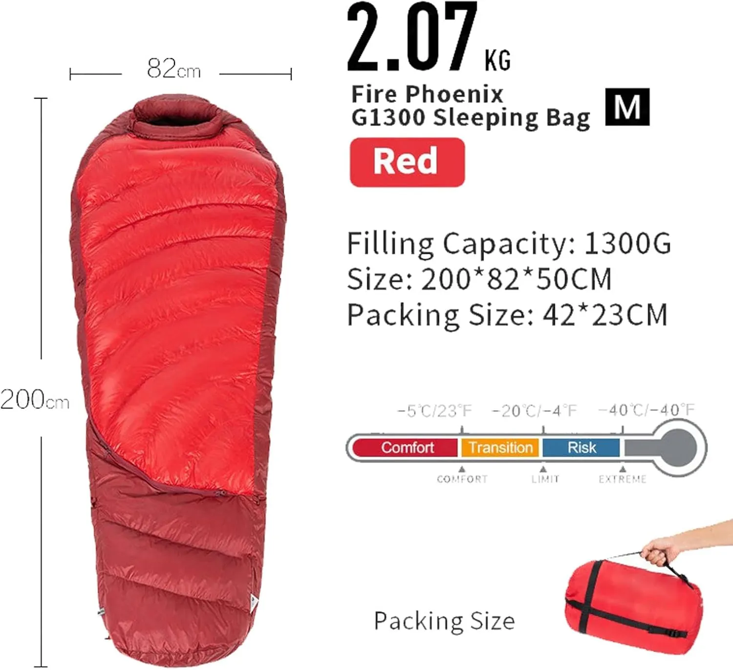 Sleeping Bags Sleeping Bag Mummy Cold Resistance -45℃ Goose Down Snow Mountain Windproof Quilt