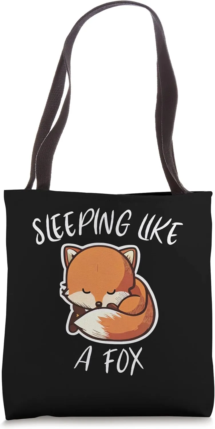 Sleeping Like A Fox Design For Wildlife Photographer Fox Fan Tote Bag
