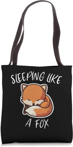 Sleeping Like A Fox Design For Wildlife Photographer Fox Fan Tote Bag
