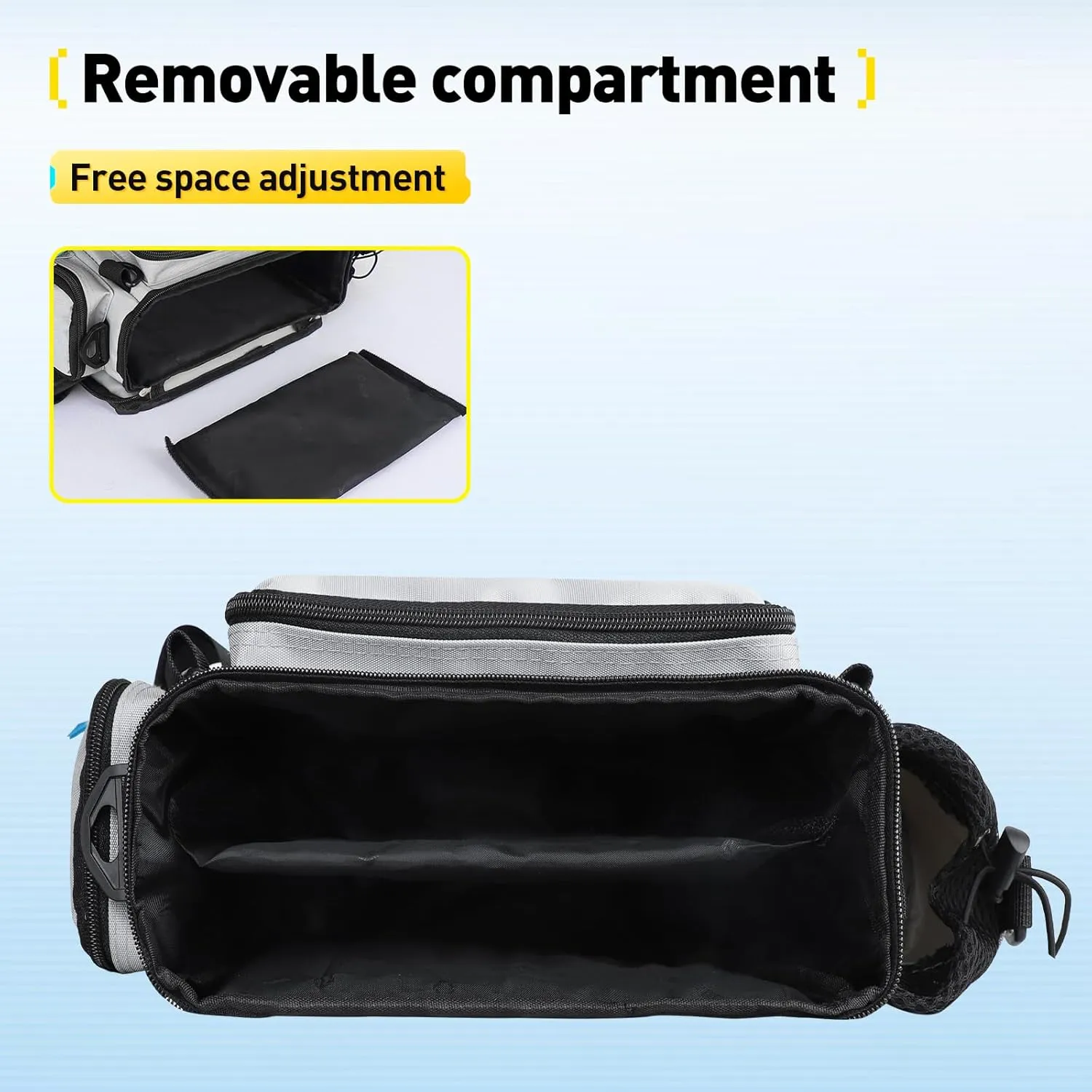 Small Fishing Bag with Rod Strap, Small Tackle Bag – Tackle Boxes & Gear,Portable & Lightweight, Move Freely, Cast Smoothly - Fishing Gifts for Men (Medium - Light Grey)