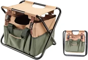 Small Fishing Chair Lightweight Camping Chair Backpack Stool with Backrest, Portable Folding Camping Stool Multi-Function 3-in-1 Fishing Stool Compact for Outdoors Hiking Hunting Travel