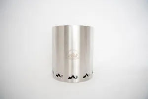 Small Smokeless Stove. Comes with collapsable feet, Removable ash Catcher, and Storage Bag. (Silver)