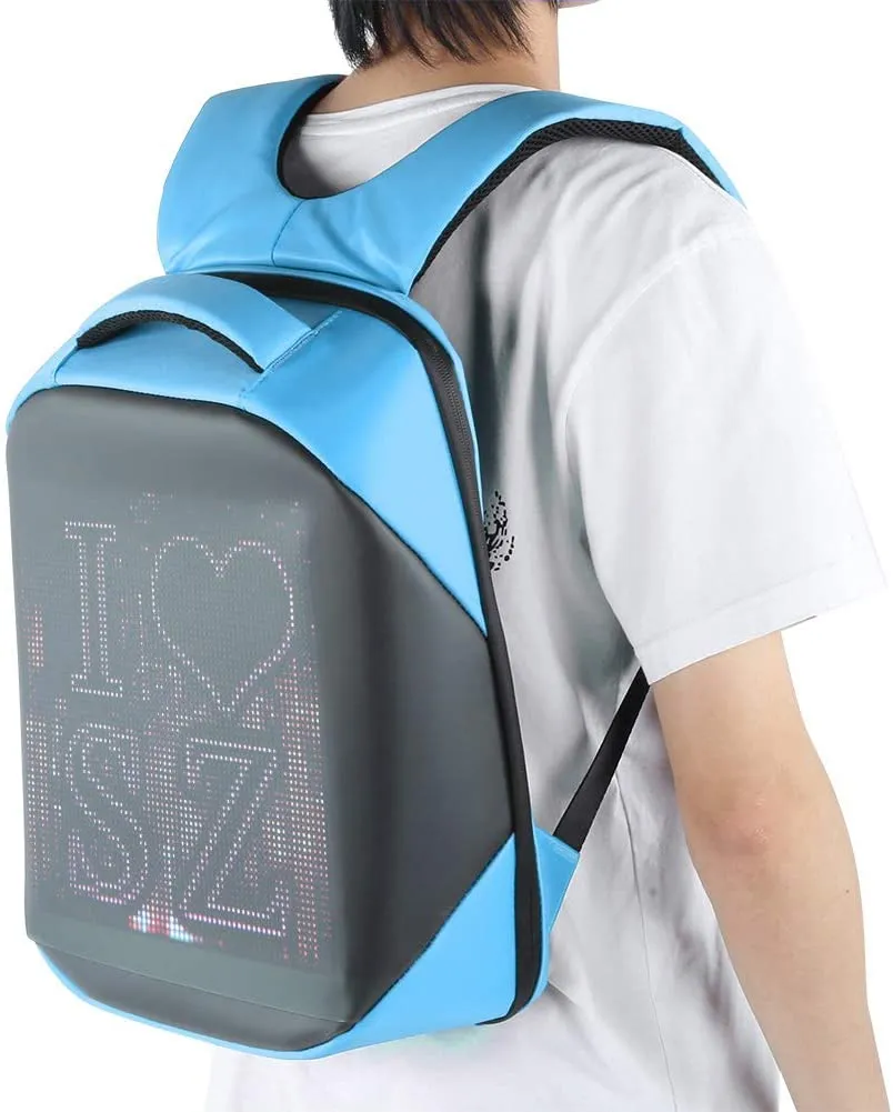 Smart Walking Billboard, WIFI BLUETOOTH APP Control, School Bag, 3D Led Advertising Backpack