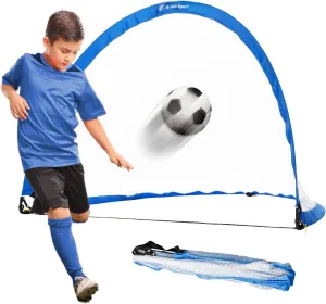 Soccer Goal for Backyard Practice & Training (6' x 4' Portable & Easy Setup) Pop-up Football Net, Soccer Gift for Kids Teens Youths & All Ages