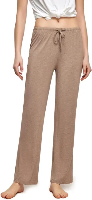 Soft Viscose Pajama Pants for Women, Comfy Lounge Sleep Pants Pj Bottoms Drawstring Sleepwear