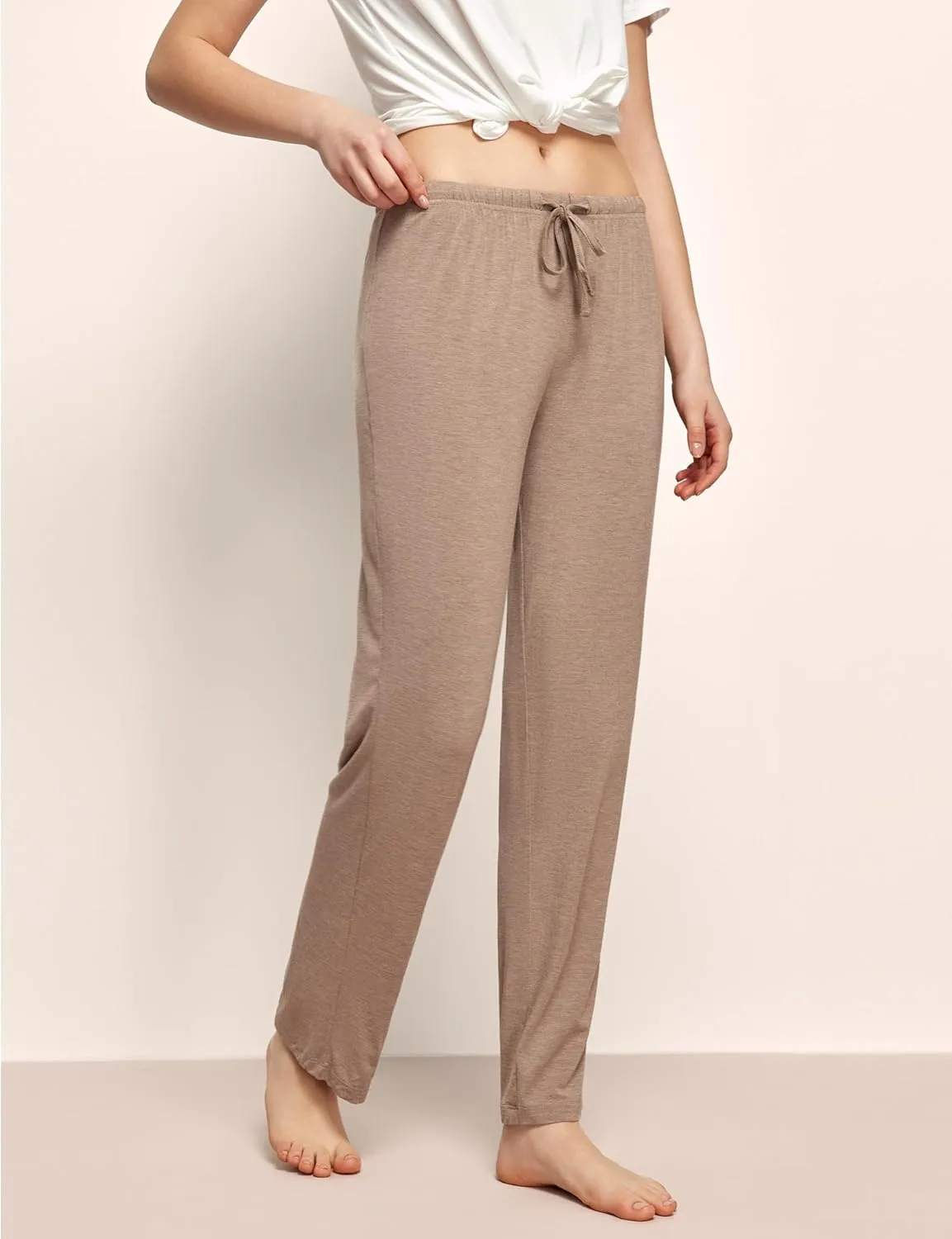 Soft Viscose Pajama Pants for Women, Comfy Lounge Sleep Pants Pj Bottoms Drawstring Sleepwear