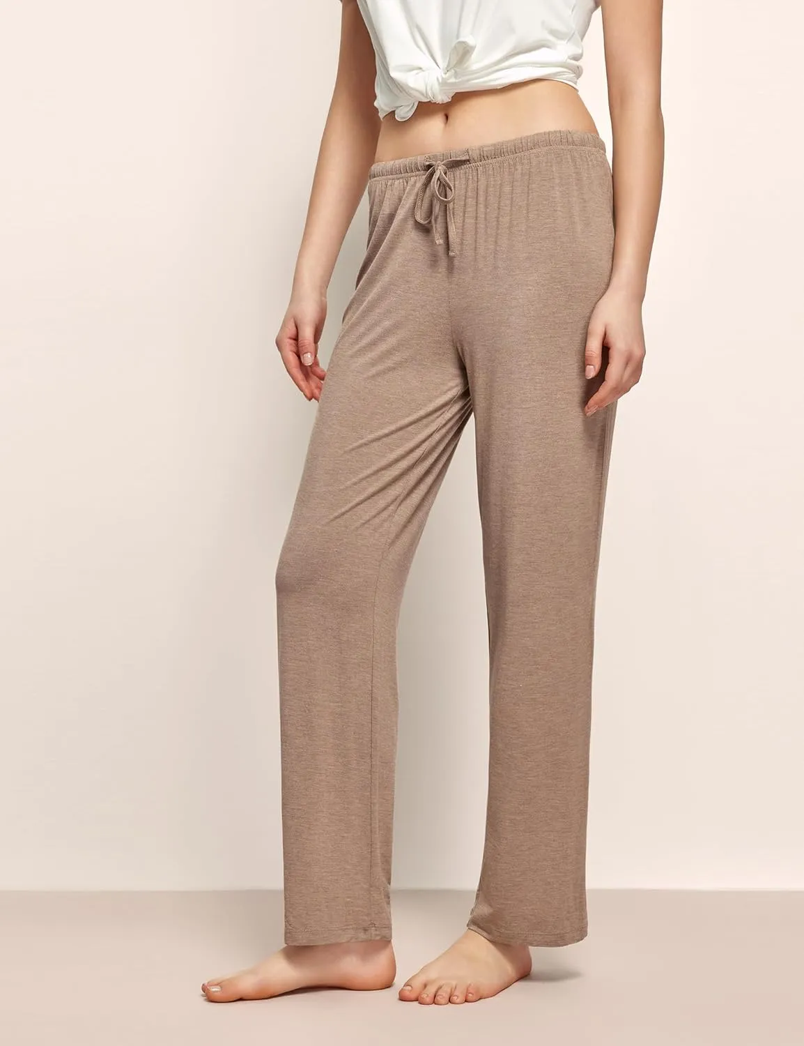 Soft Viscose Pajama Pants for Women, Comfy Lounge Sleep Pants Pj Bottoms Drawstring Sleepwear