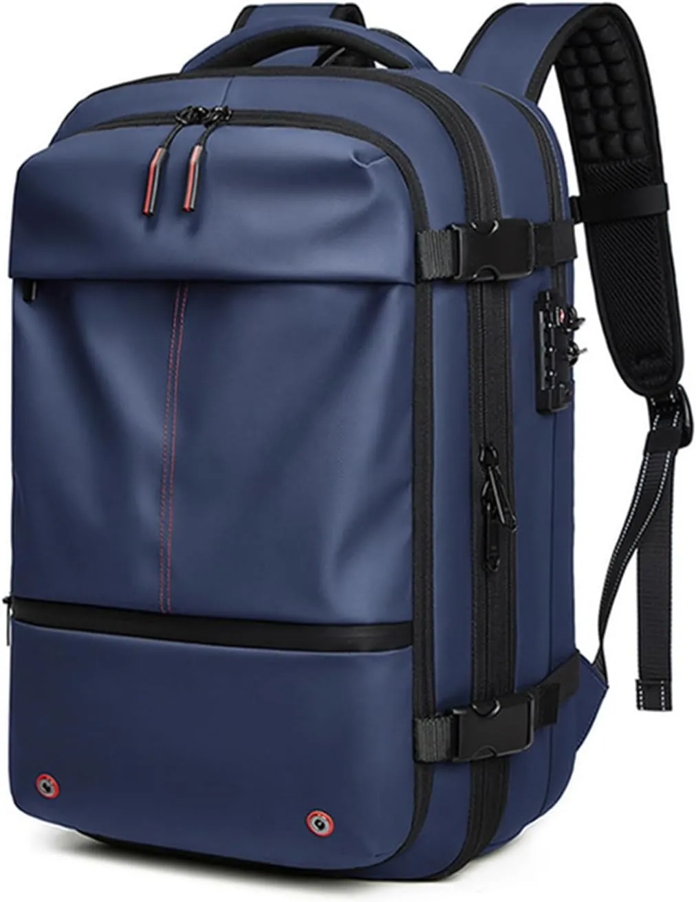 Spacevac Classic, Spacevac Pro Backpack, Personal Item Travel Backpack Pro, Carry on Bag, Water Resistant and Anti Theft, Ideal for Travel and Camping (Blue)