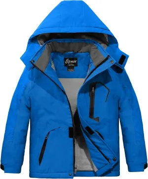Spmor Boys Waterproof Ski Jacket Warm Coat Windproof Winter Snowboarding Jacket